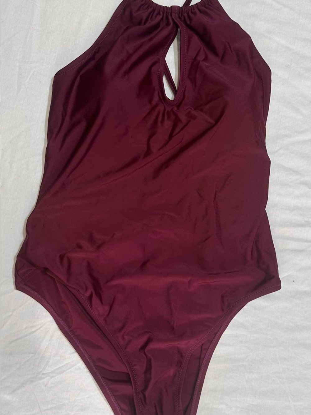 Women’s One-Piece Swim Suit in Deep Wine